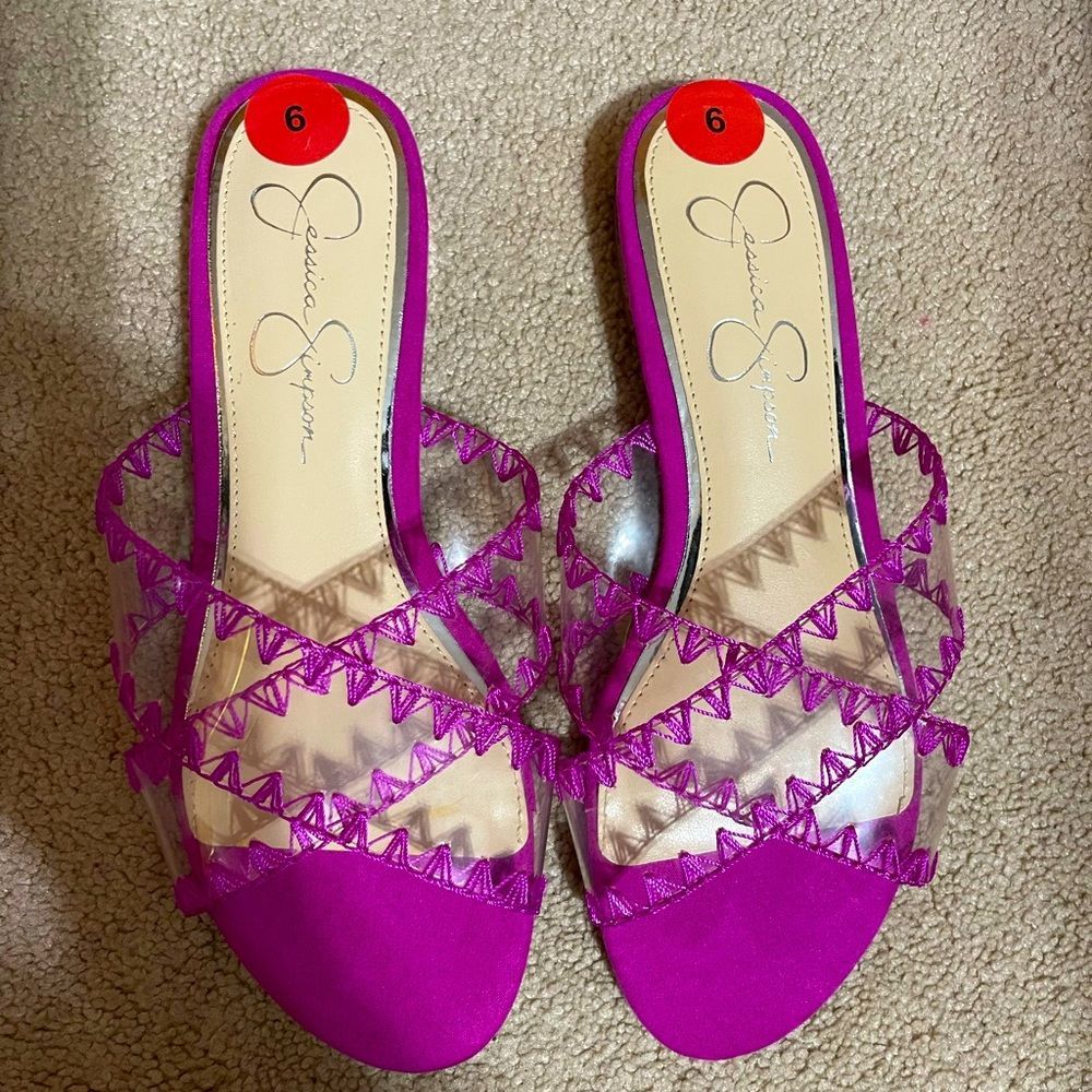 Jessica Simpson pink brand new sandals size 6